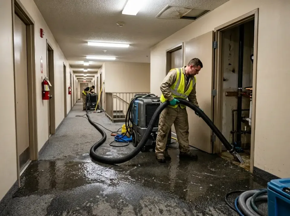 multi-unit-apartment-hallway-f-005 — frequently asked questions, Emergency Burst Pipe Water Extraction & Removal in Bryn Maw…